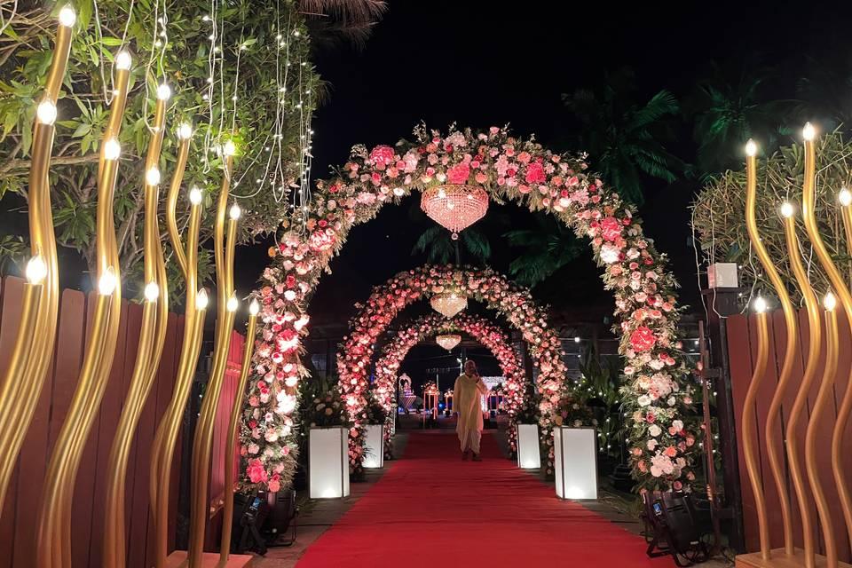 Creative wedding reception decorations seating display idea