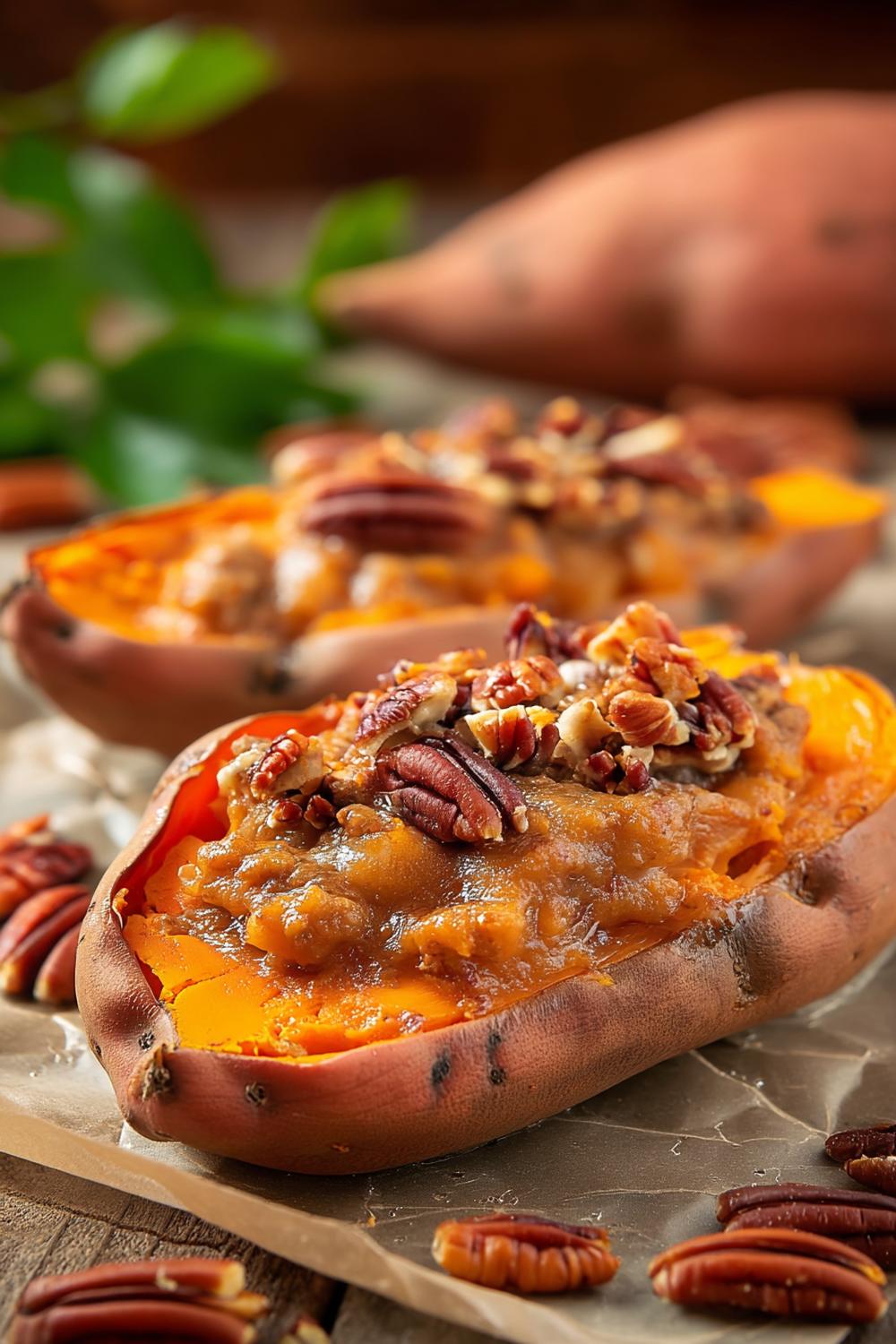 Pecan-Topped Boats