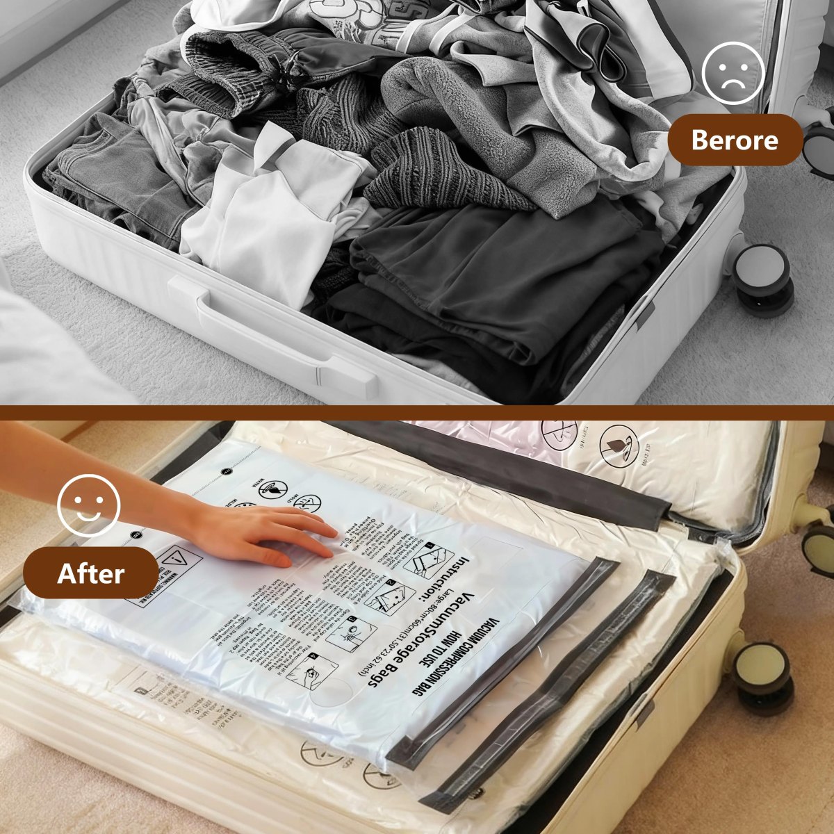 Compression bags clothes