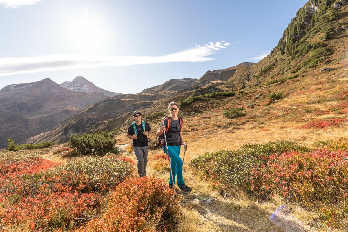 Zillertal Alps autumn hiking trail
